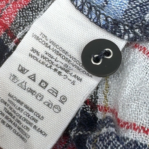 Free People Promise Everything Plaid Flannel Crop Top sz S - Picture 6 of 6